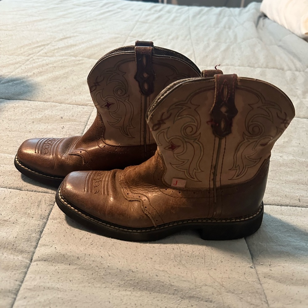 Brown and Cream Western Boots